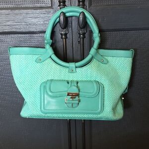 Jimmy Choo Aqua Woven Tote